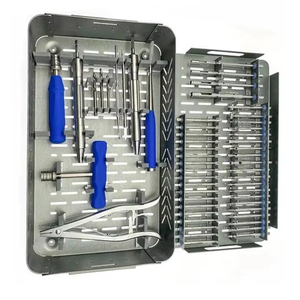 Kit chirurgical d'instruments orthopédiques pour traumatismes, en acier inoxydable, avec vis osseuses et embouts de perçage, à prix abordable - Product Image 2