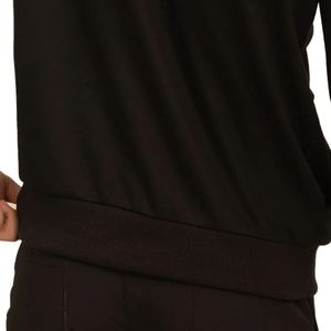 Sauvage Pullover Noir pour Homme, Sweat-shirt Décontracté à Col Montant et Fermeture Éclair Courte, Manches Longues, Léger, Haut de Sport - Product Image 4