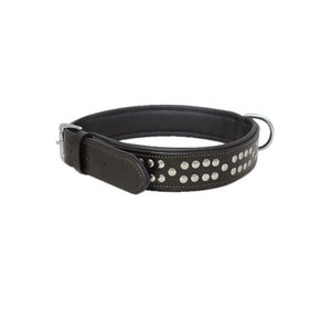 Collar para Perro de Cuero Genuino Guiding Star, Suave, con Púas y Tachuelas, Ajustable y Ancho - Product Image 3