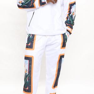 ชุดวอร์มแบบเข้ารูปสำหรับผู้ชาย,ชุดวอร์มเล่นกีฬาแบบระเหิดทำจากโพลีเอสเตอร์ - Product Image 3