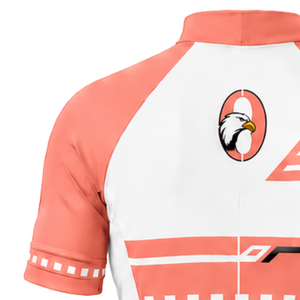 <b>Peach</b> White Cycling Jersey Short Sleeve Full Zip Breathable Racing Bike <b>Shirt</b> Professional Sports Apparel - Product Image 5