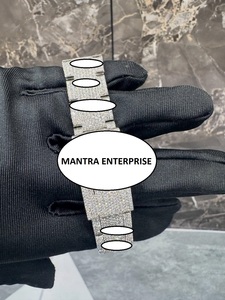 Reloj de Lujo Deportivo con Diamantes Incrustados, Claridad VVS1, con Moissanita, Analógico, para Hombre y Mujer, Exportación a India - Product Image 2