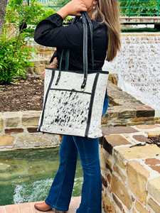 Sac fourre-tout en cuir véritable personnalisé avec fermeture éclair, broderie, couleur unie, style vintage, sac à main de créateur LHTB-0051 - Product Image 3