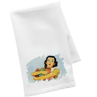 Serviette de cuisine gaufrée en gros 180 GSM, style nordique, personnalisable, forte absorption d'eau, écologique, couleur unie