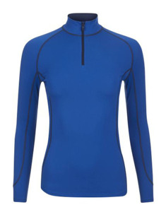 Women's Blue <b>Long</b> <b>Sleeve</b> Riding <b>Base</b> <b>Layer</b> Polyester Spandex Quick Dry Technical Fabric for Equestrian Use - Product Image 6