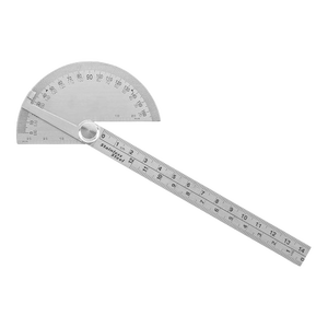 Transportador de ángulos de acero inoxidable con acabado pulido - Product Image 1