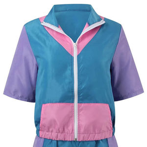 Ensemble short et veste coupe-vent pour femme, color block, léger, deux pièces, tenue de sport d'été, veste sans manches - Product Image 4