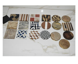 Lot de 6 sous-verres de décoration de table de mariage polis personnalisés Tapis de table en bois d'acacia et manguier Support de dessous de verre en bois de qualité - Product Image 2