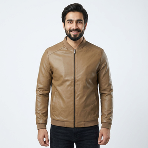 Chaqueta de Motociclista Casual para Hombre, Chaqueta de Cuero Vintage, Chaqueta de Moda para Hombre - Product Image 2