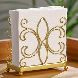 Porta Servilletas de Latón Chapado en Oro, Diseño Moderno, para Hogar, Restaurantes, Eventos, Decoración y Almacenamiento de Servilletas, de la India - Product Image 4