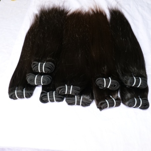 ช่อผมมนุษย์สีดำธรรมชาติสำหรับต่อผมตรงยาวตรง100% - Product Image 5