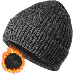 Fashion Wholesale Custom Logo Winter Wool Blend <b>Beanie</b> Hats Breathable <b>Waterproof</b> Adjustable Fit Unisex Knit Caps - Product Image 1