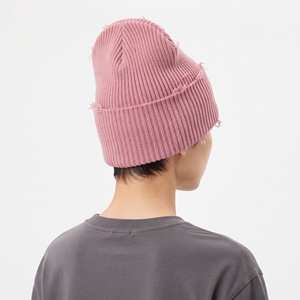 Pink Embroidered Hawkeye Beanie Hat Unisex Knitted <b>Winter</b> <b>Cap</b> Casual Style 56-58CM Headwear - Product Image 4