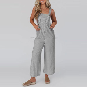 Combinaison Femme Élégante à Jambes Larges, Sans Manches, Taille Haute, Tendance, Tenue Décontractée ou de Soirée - Product Image 2