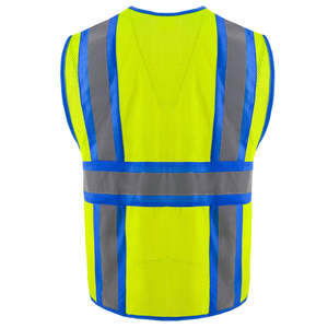 Custom Hi Vis Reflective Safety Vest Quick Dry Black Mesh Work-wear High Visibility Reflective Safety Vest For Mens - Product Image 3