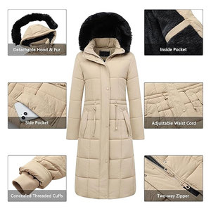 Manteau d'hiver pour femmes, parka longue imperméable, veste chaude pour la neige, vêtements d'extérieur résistants au froid, coupe-vent, isolée - Product Image 6