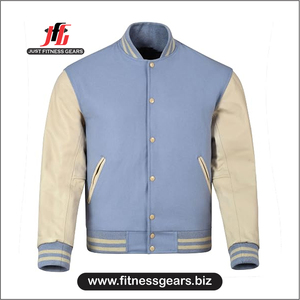 เสื้อแจ็คเก็ตวาร์ซิตี้แบบสั่งทำสำหรับผู้ชาย JUST FITNESS GEARS รุ่นรักษ์โลก สีแดงดำ ปักลายด้านหน้า สวมใส่สบายๆ ในฤดูหนาว ผลิตจากโพลีเอสเตอร์/ผ้าฝ้าย - Product Image 2