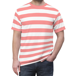 T-shirt rayé pour homme, manches courtes, col rond, décontracté, en coton tricoté, coupe classique, motif imprimé - Product Image 3