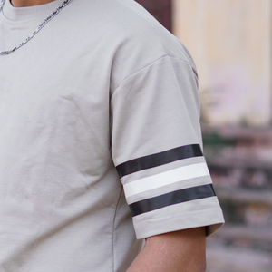 T-shirt Oversize de Luxe en Jersey de Coton Épais à Épaules Tombantes, Grammage Lourd, Haute Densité, Style Streetwear - Product Image 4