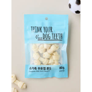 Gâteries en os de lait de vache 80g pour chiens Pensez aux dents de votre chien - Product Image 1