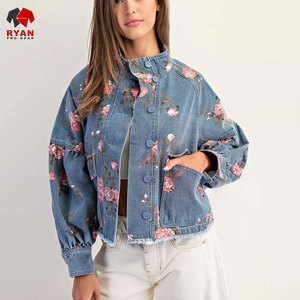 Ryan Pro Gear <b>Customized</b> <b>Denim</b> <b>Jacket</b> For Women Breathable and Comfortable Fabric with <b>Customized</b> Logo OEM Design - Product Image 3