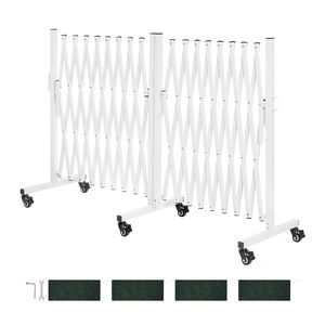 Barriera di Sicurezza Espandibile da 18 Piedi con Ruote Girevoli e Sistema di Bloccaggio - Doppia Barriera Espandibile - Product Image 1