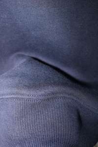 Sweat à capuche sur mesure Finer Threads, 500 GSM, bleu marine, 100% coton, fermeture éclair brodée SYRACUSE, hiver - Product Image 5