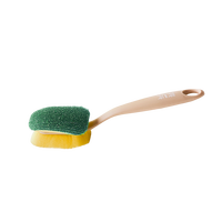 Éponge en microfibre double face pour nettoyer les tasses et les bouteilles avec poignée en plastique, y compris une éponge de rechange IKUK