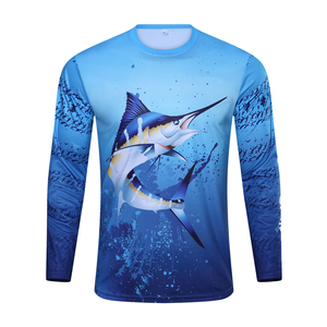 Camisas de Pesca de Manga Larga para Hombre con Logotipo Personalizado, Nuevo Estilo, Ropa de Pesca de Poliéster para Adultos, Más Vendidas - Product Image 1