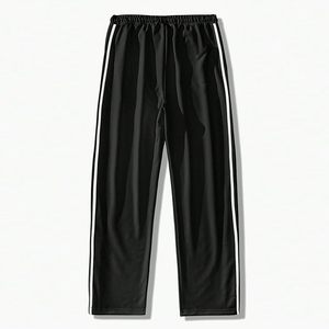 Pantalones Deportivos Holgados para Hombre, con Rayas Laterales y Botones, Pantalones de Chándal con Abertura en la Parte Inferior, Pierna Ancha y Bolsillos - Product Image 3
