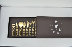 Ensemble de couverts de table pour décoration de mariage, couteaux à fromage, manches en forme d'étrier de cheval, 10 pièces dans un coffret cadeau de luxe, dernière collection - Product Image 2