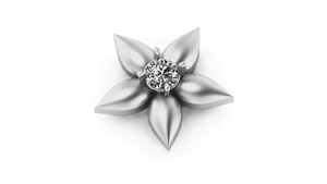 Fashion Women's Jewelry 14K Solid Gold VVS Moissanite Icy Flower Custom Cute Brilliant Cut Pendant Bridal Gift Weddings Parties - Product Image 2