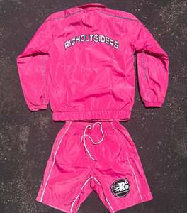 2026 Custom Men's Reflective Nylon Windbreaker Jacket and Shorts Set <b>Zip</b> <b>Up</b> Water Resistant Tracksuit - Product Image 2