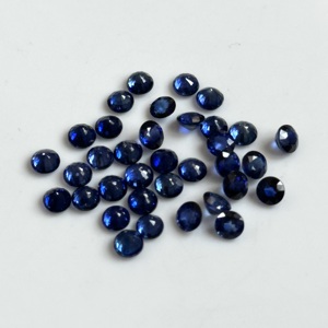 Saphir bleu naturel de 2 mm, 3 mm, 4 mm, 5 mm, taille ronde, certifié IGI, pierre précieuse en vrac pour la fabrication de bijoux en gros - Product Image 2