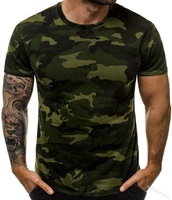 T-shirt imprimé tricoté à manches courtes pour homme, coupe classique, décontracté, 100 % coton jersey respirant, non extensible, 320 g, séchage rapide