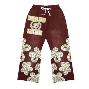 Sweat à capuche vintage surdimensionné personnalisé pour hommes délavé à l'acide avec patchs de broderie en détresse Streetwear survêtement en coton pour l'hiver - Product Image 5