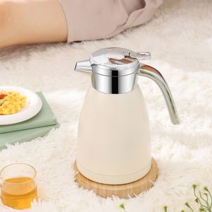 Borraccia Termica Sottovuoto in Acciaio Inossidabile Bianco da 2.2L, a Doppia Parete Isolante per Bevande Calde e Fredde, con Coperchio Antigoccia - Product Image 3