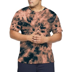 T-shirt tie-dye pour homme 2026, 100 % coton, manches courtes, tissu tricoté tendance, coupe oversize - Product Image 5