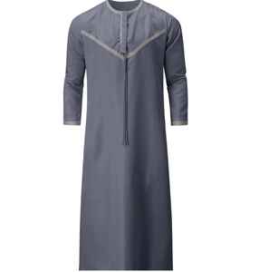 Vêtements Musulmans Vente Directe d'Usine Islamique Al Aseel Robe de Dubaï de Haute Qualité Arabie Jubbah Saoudienne Marocaine Thobe pour Hommes - Product Image 3
