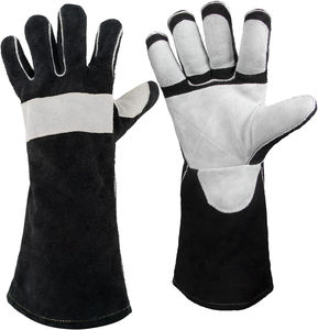 Gants de soudeur en cuir de vachette à manchette longue les plus populaires, gants de travail industriels et de jardinage, gants de soudage résistants à la chaleur et ignifuges - Product Image 2