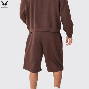 Ensemble sweat à capuche et short pour homme, respirant, de qualité supérieure, personnalisé, à fermeture éclair, séchage rapide, pour l'entraînement - Product Image 4