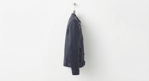 Veste en cuir pour homme, style motard, zippée, avec ceinture, vêtement d'extérieur décontracté - Product Image 3