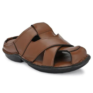 Tendance : Pantoufles en cuir véritable pour hommes 6120, respirantes, antidérapantes, sandales en cuir pour hommes, pantoufles masculines - Product Image 6