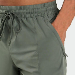 Men's Solid Color <b>Quick</b> <b>Dry</b> <b>Shorts</b> Mid Waist Elastic Waist Casual Style <b>Short</b> Length With Pockets 100% Polyester - Product Image 3