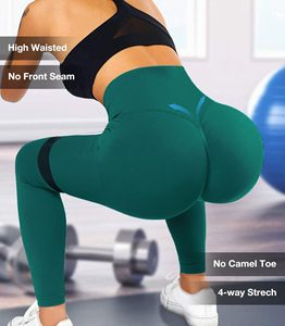 Women Workout Scrunch Butt Leggings Butt Lifting <b>Tummy</b> <b>Control</b> High Waisted Solid Sports Gym Running Compression Tight Yoga Pant - Product Image 5