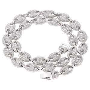 IGI Certified Brilliant Cut <b>Chain</b> S925 Silver <b>Iced</b> <b>Out</b> Hip Hop Necklace Gold Plated VVS Moissanite Diamond Cuban <b>Chain</b> for Men - Product Image 3