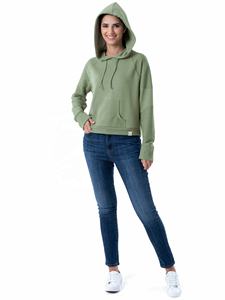 Venta caliente prendas de vestir exteriores de Invierno para mujer Long French Terry Pullover Hoodie Logo impreso con capucha Tie Dye Techniques sudadera de moda - Product Image 6