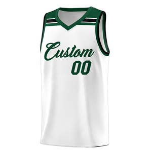 Victory Custom Basketball Jersey % Polyester Black Green Trim Breathable Mesh V-Neck Sleeveless Gym <b>Trainer</b> Sport Wear All - Product Image 3