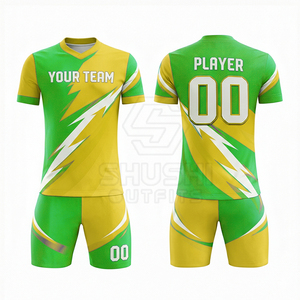 Camiseta de Fútbol de Manga Corta con Cuello en V para Hombre, Uniforme Deportivo Personalizado de Secado Rápido y Tejido Transpirable - Product Image 5