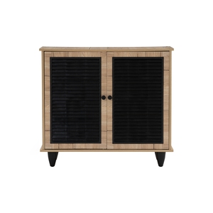 High Quality Compact Wooden Cabinet Double <b>Door</b> Low Level Storage for Apartment Rental Property and Hallway Walkway <b>Stand</b> - Product Image 3